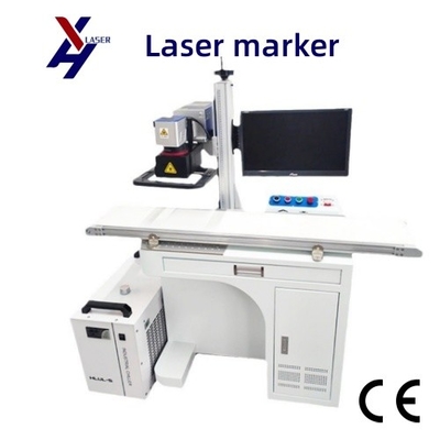 20W 30W 50W 100W Machine de gravure automatique de marquage au laser à fibre avec bande transporteuse