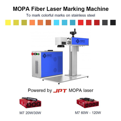 Machine de marquage laser couleur 3D Mopa 50W 100W pour la gravure profonde en métal